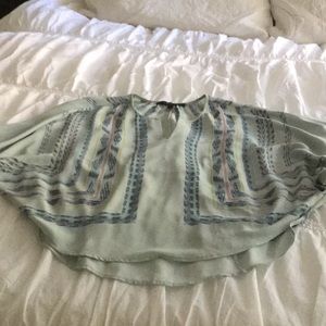 Never worn BCBG.MaxAzira silk blue multi color top